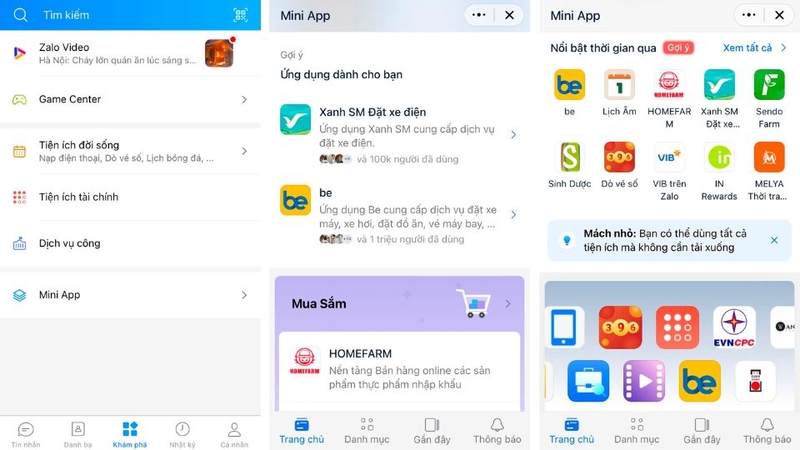 Mini App trên Zalo