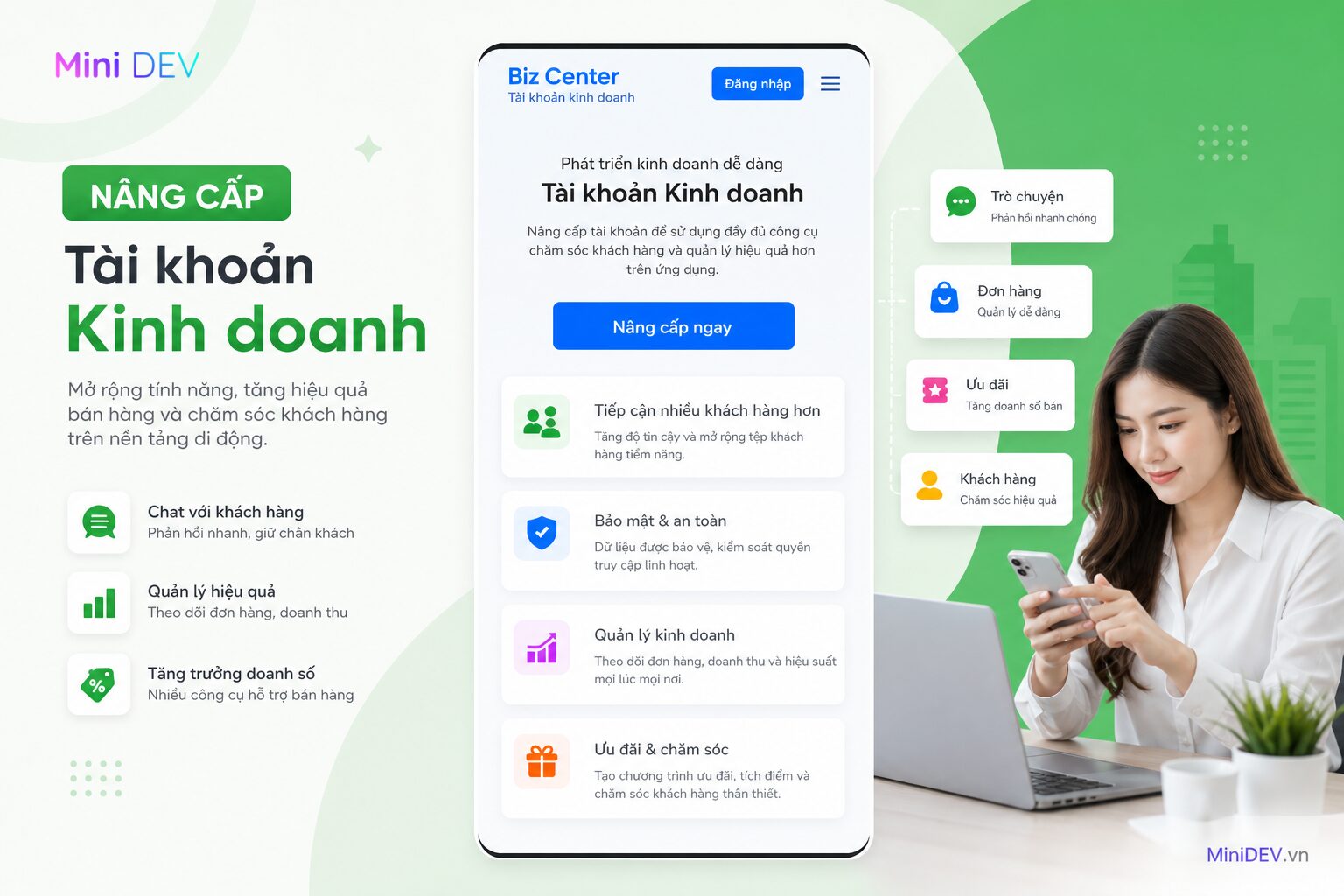 Các bước đăng ký và nâng cấp Zalo Business