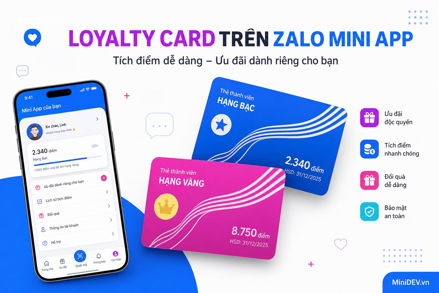 Các loại loyalty card phổ biến gồm thẻ giấy, thẻ nhựa, thẻ kim loại và thẻ điện tử