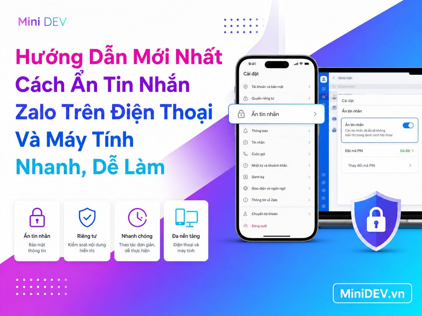 cach an tin nhan zalo tren dien thoai may tinh moi nhat
