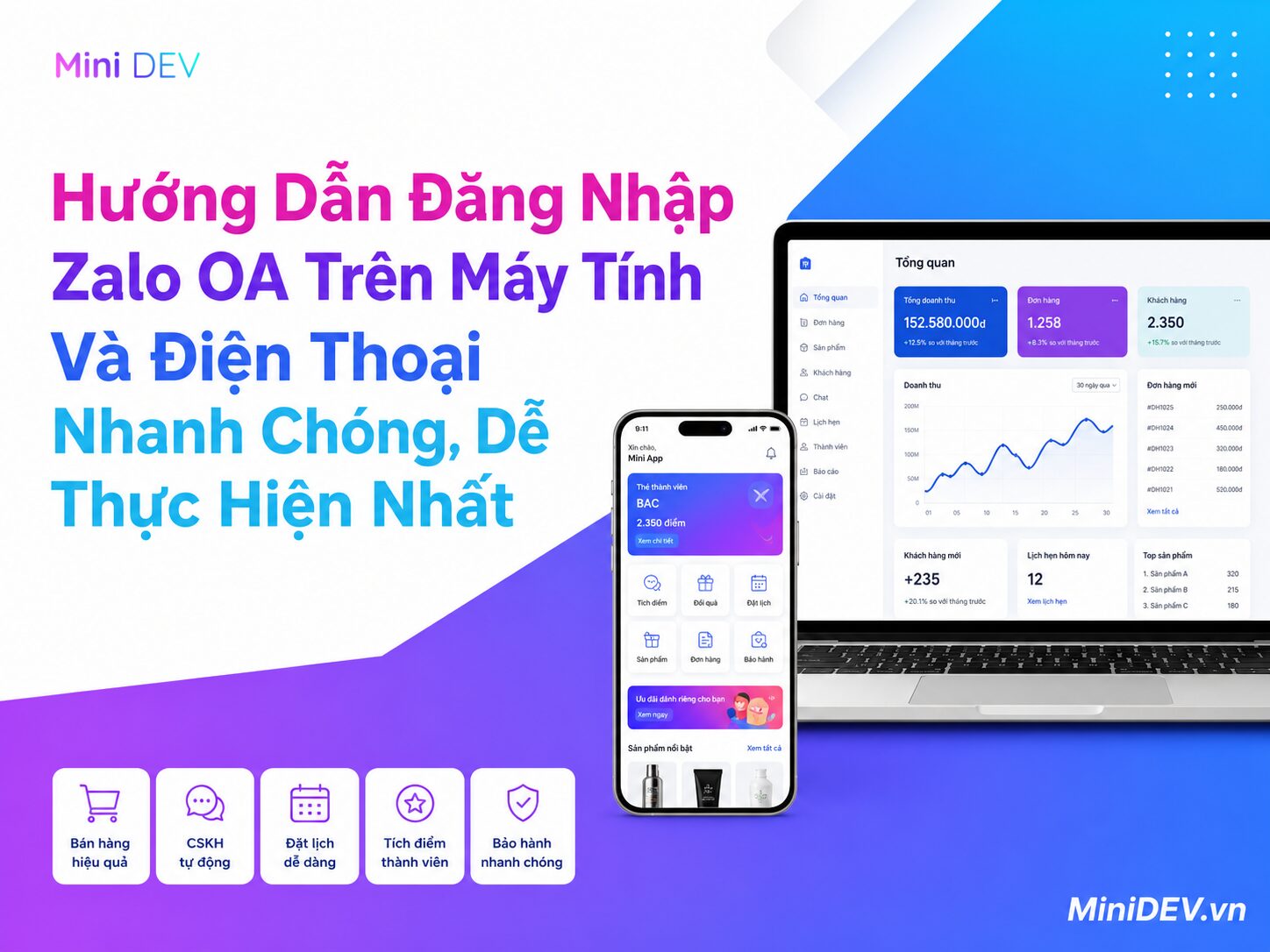 cach dang nhap zalo oa tren may tinh dien thoai don gian