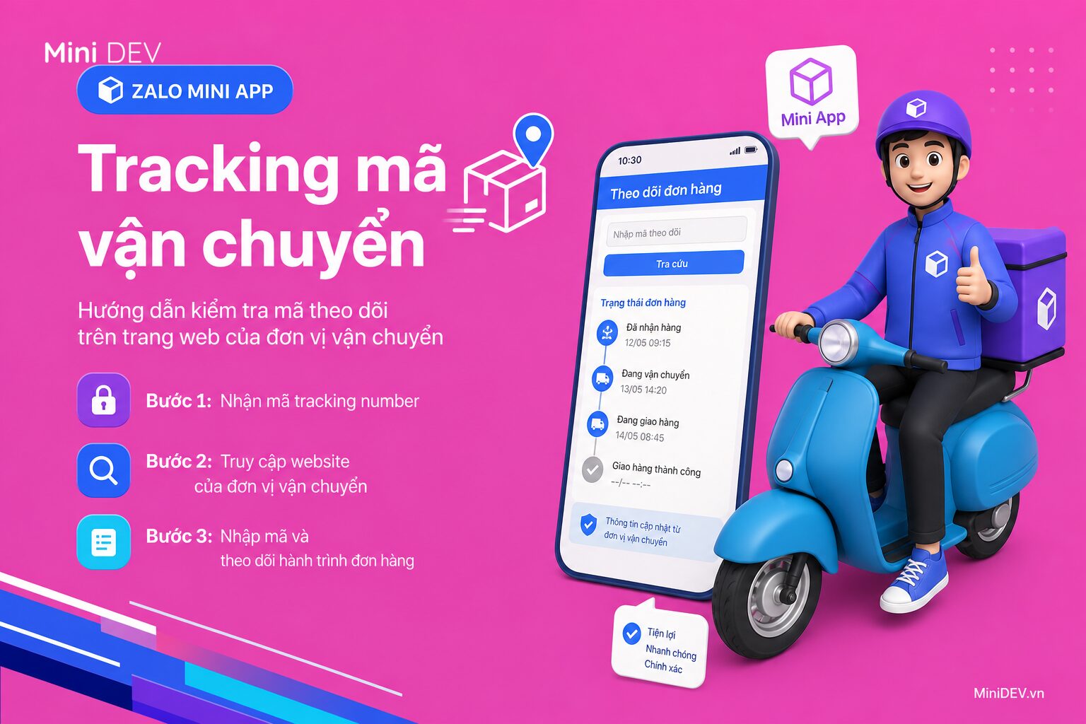 Cách kiểm tra tracking number trên website đơn vị vận chuyển