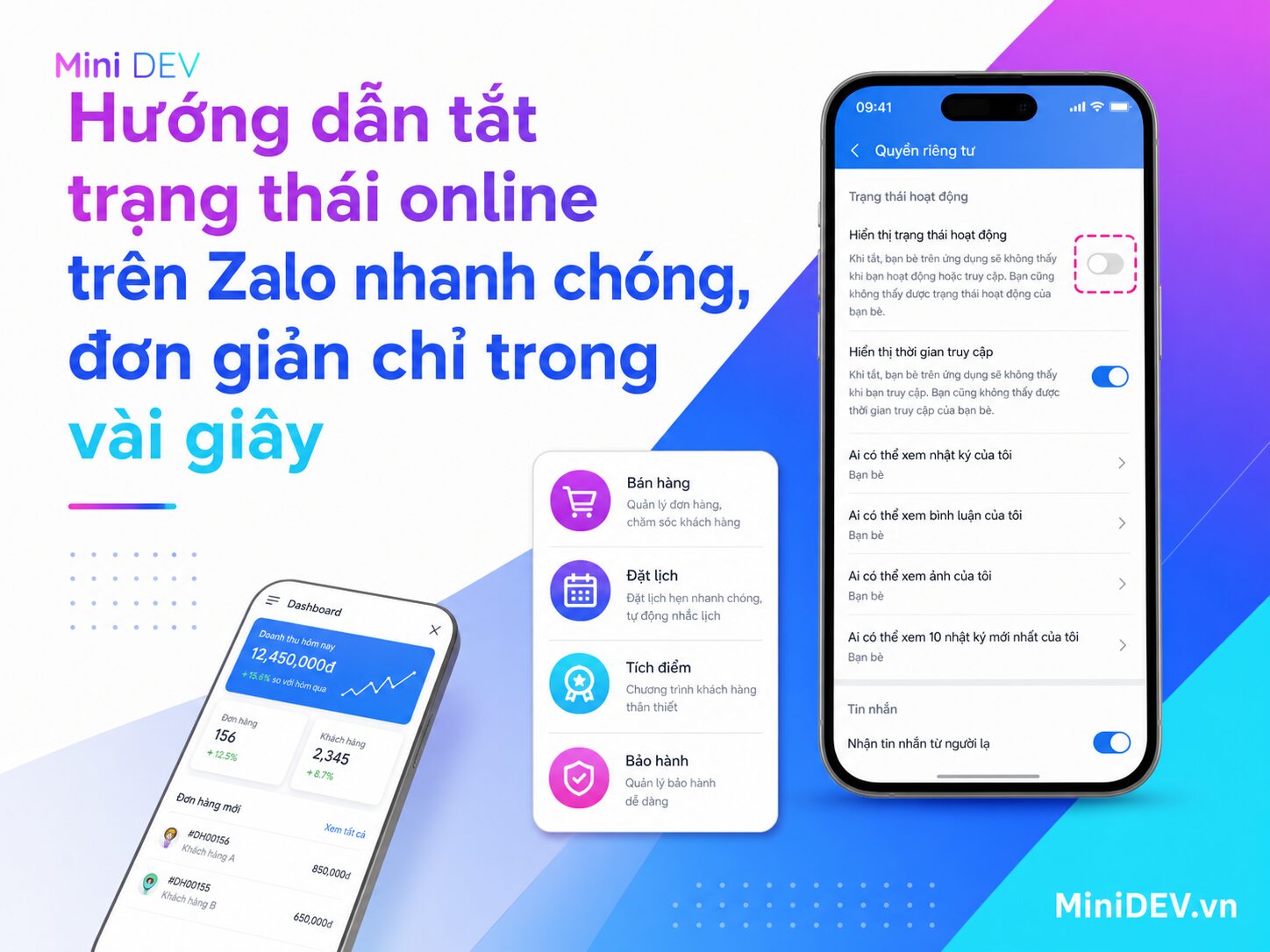 cach tat trang thai online tren zalo chi trong 1 not nhac
