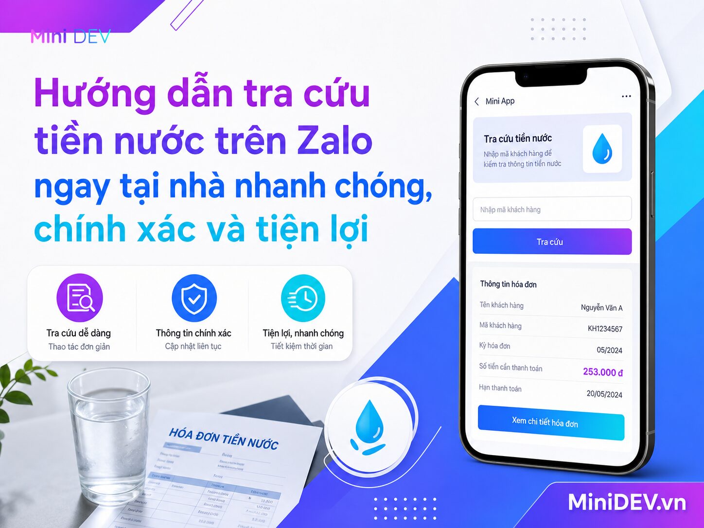 cach tra cuu tien nuoc tren zalo tai nha tien loi va chuan xac