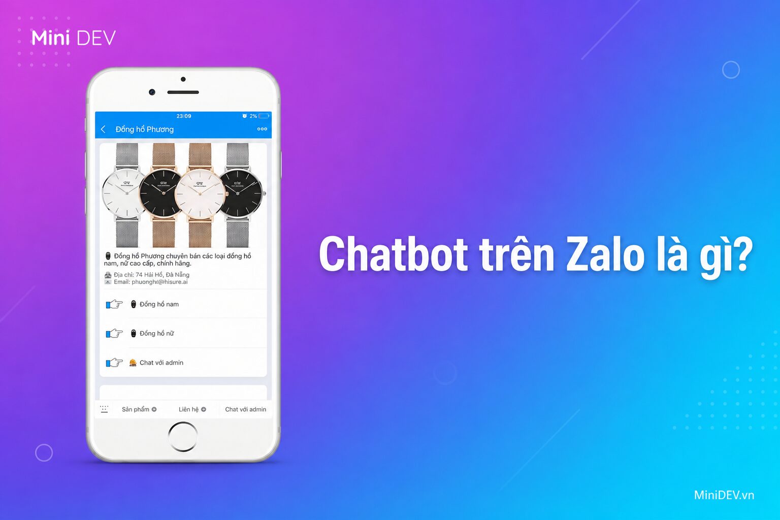 Chatbot trên Zalo hỗ trợ trả lời tự động và chăm sóc khách hàng