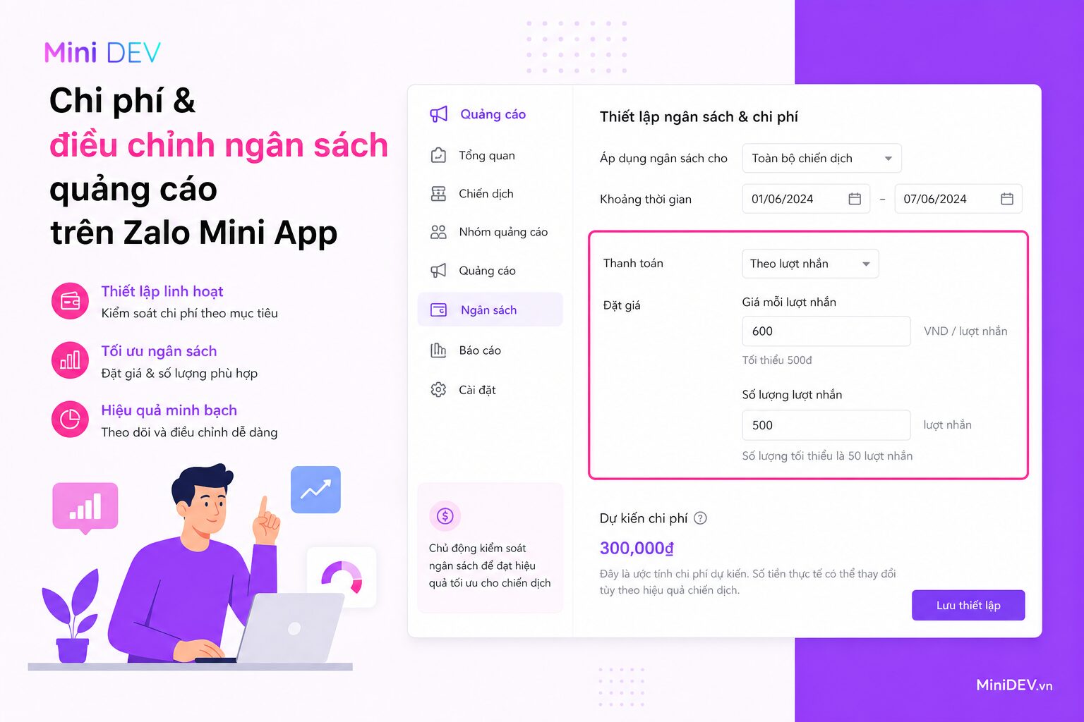 Chi phí chạy quảng cáo Zalo và cách kiểm soát ngân sách