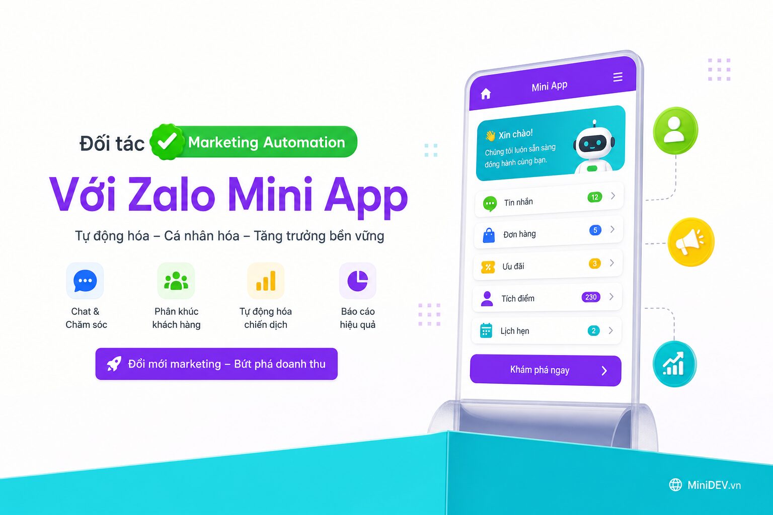Giải pháp hỗ trợ triển khai Zalo Mini App và marketing automation cho doanh nghiệp