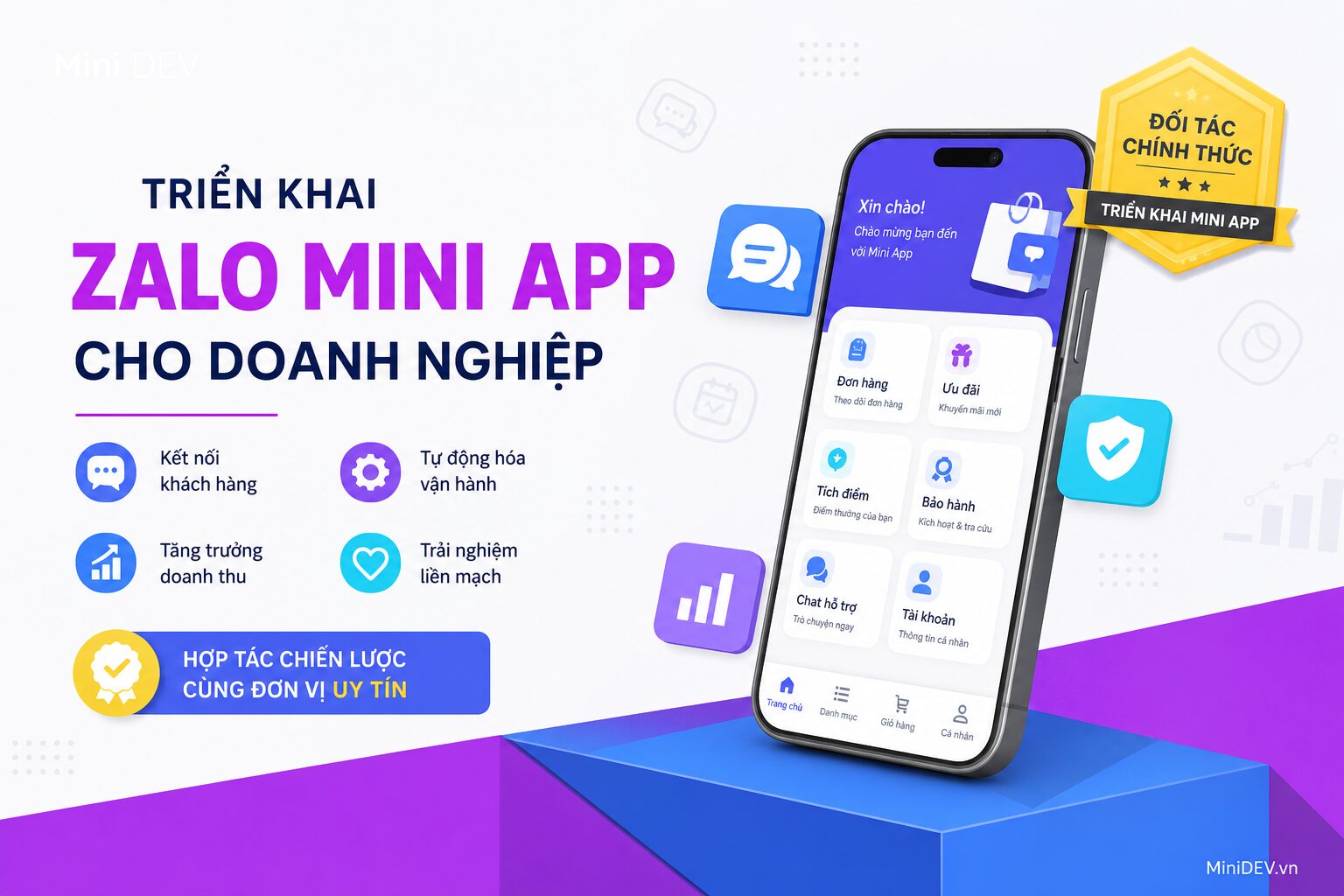 Giải pháp triển khai Zalo Mini App cho doanh nghiệp dịch vụ