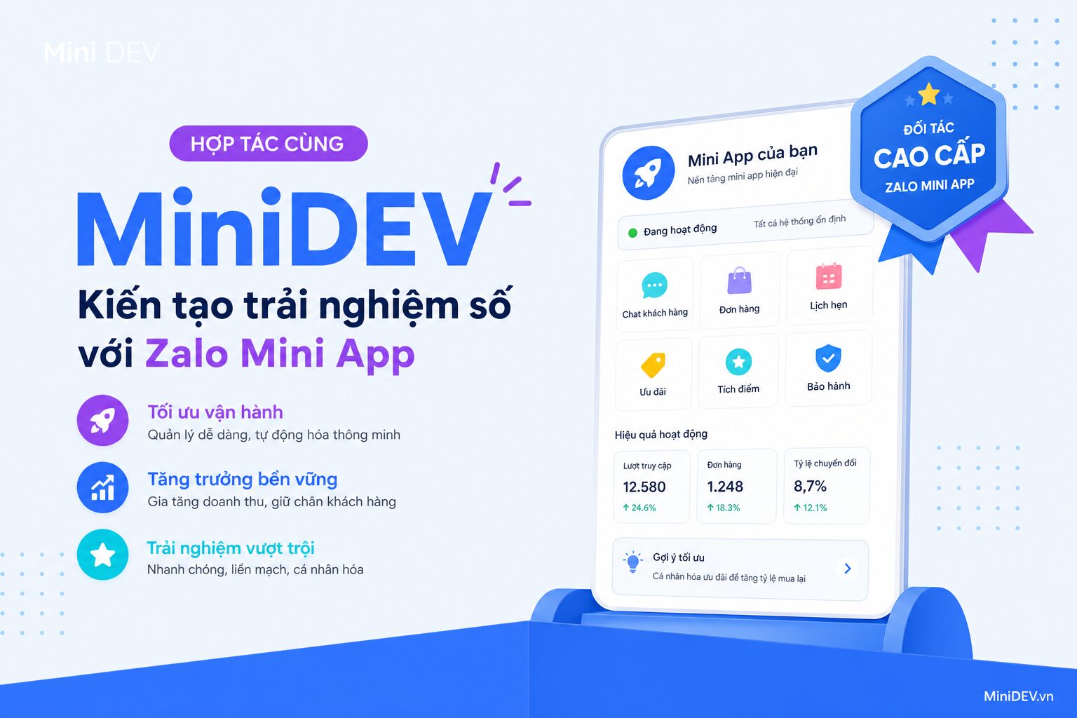 Giải pháp xây dựng Zalo Mini App cho doanh nghiệp