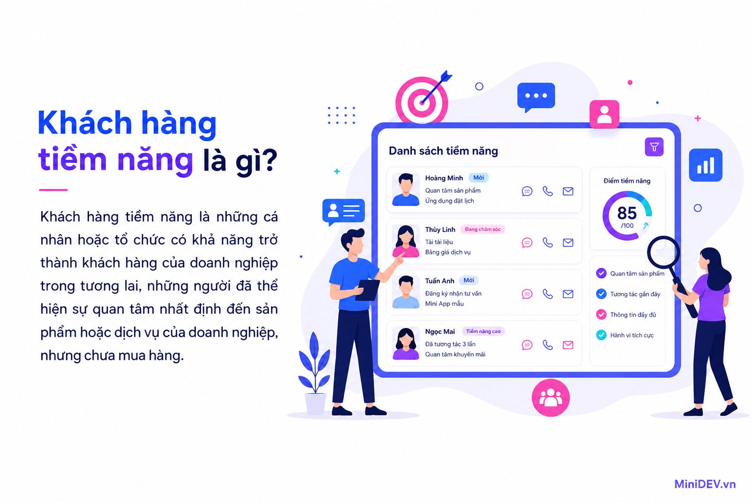 Khách hàng tiềm năng là nhóm có khả năng mua hàng trong tương lai