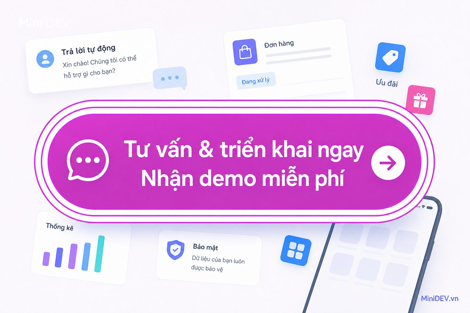 Liên hệ tư vấn triển khai giải pháp Zalo Mini App và chăm sóc khách hàng