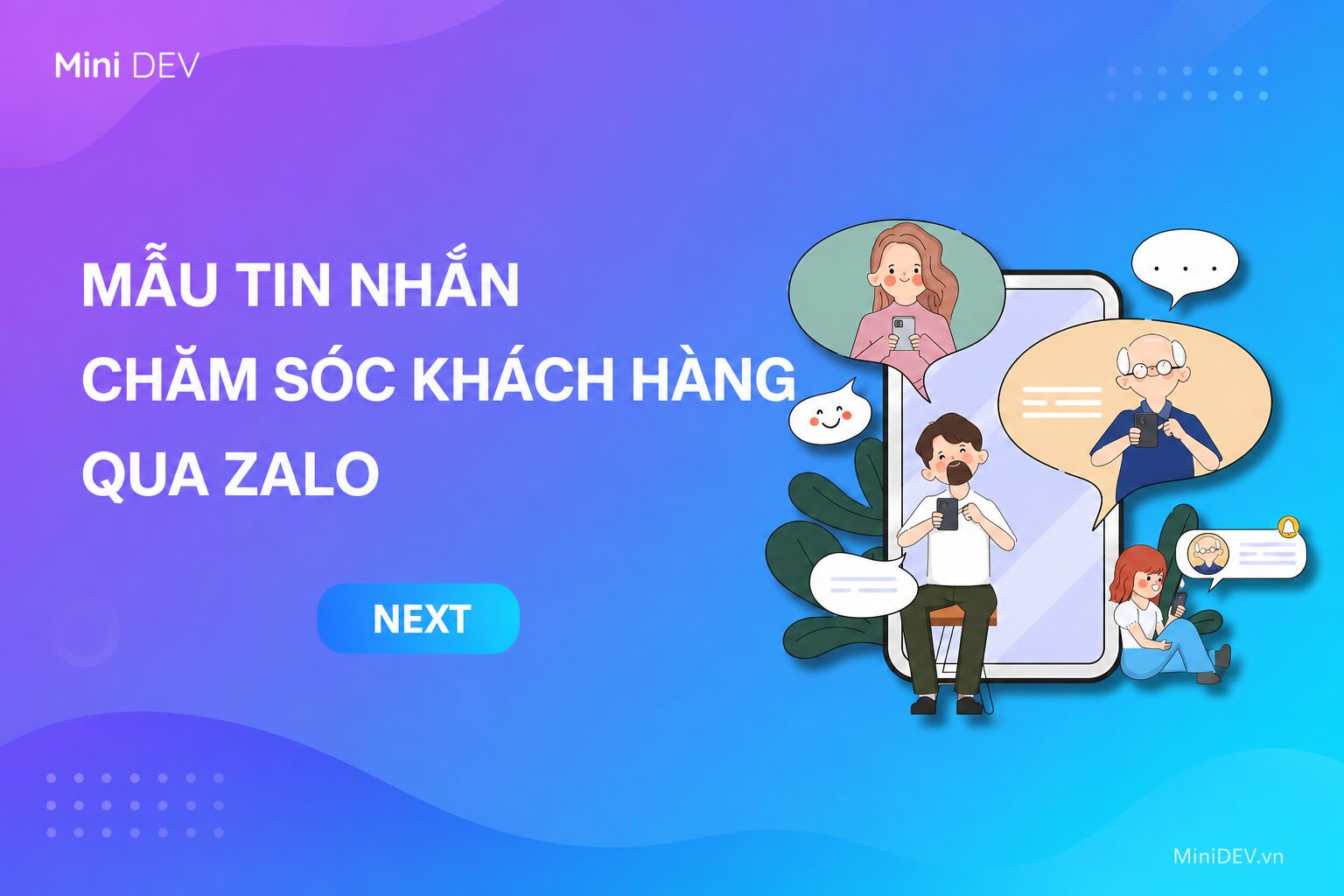 Mẫu tin nhắn chăm sóc khách hàng qua Zalo cho doanh nghiệp