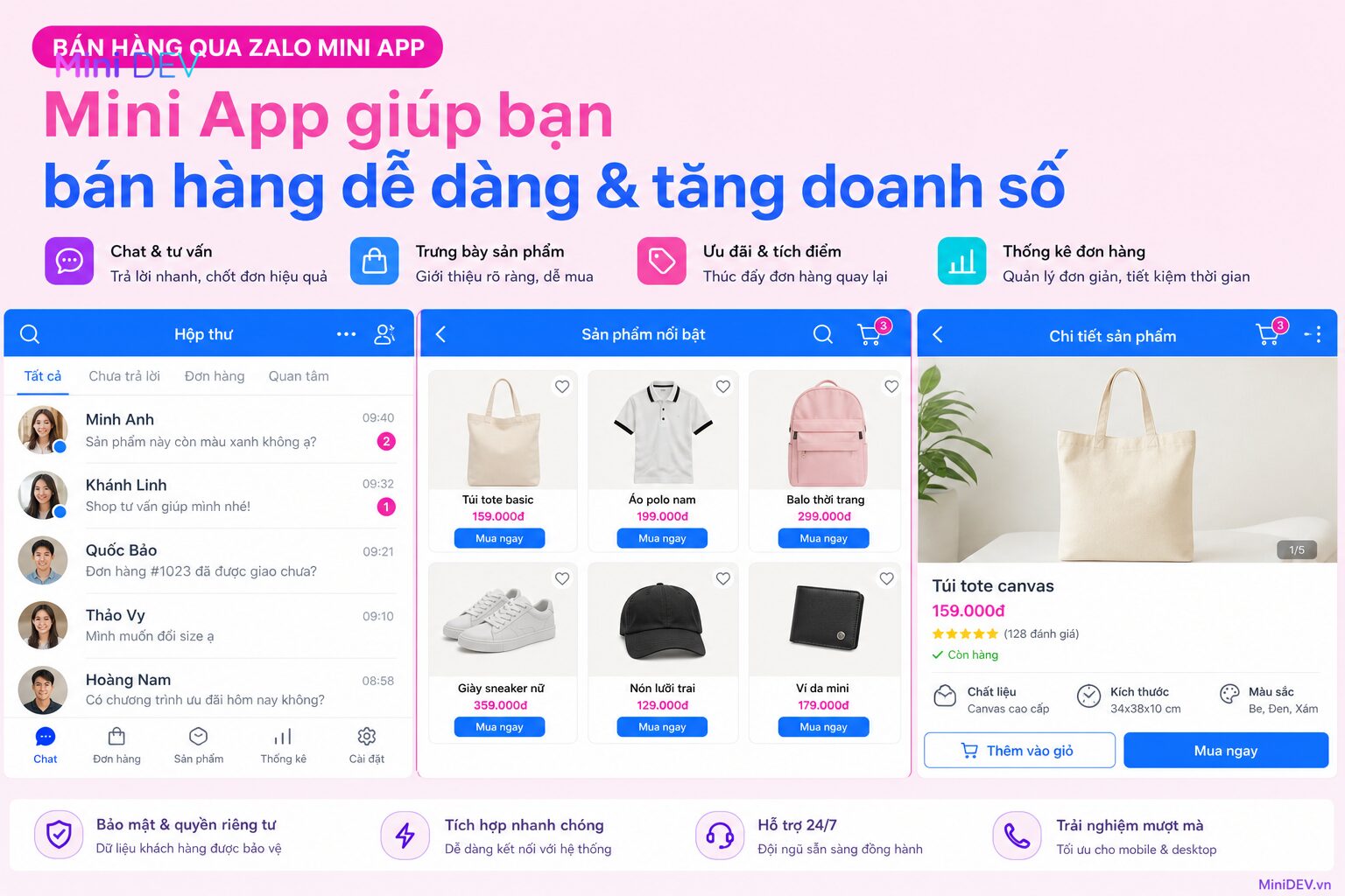 Nội dung và hình ảnh khi bán hàng trên Zalo cần rõ ràng và thuyết phục