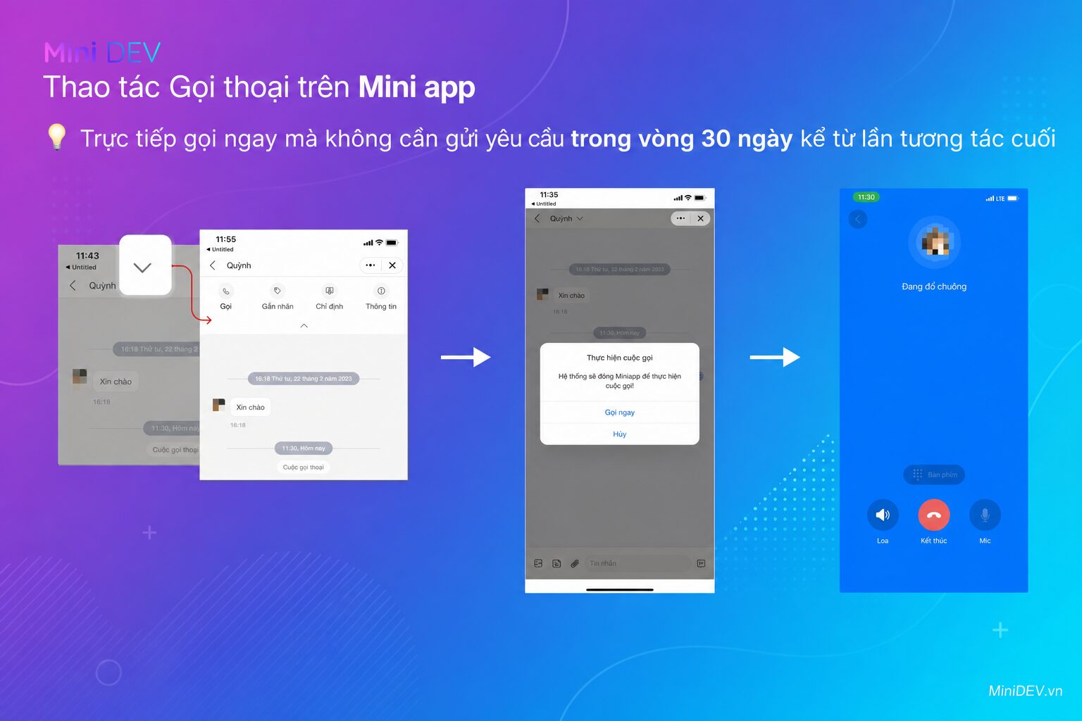 Thiết lập nhận cuộc gọi trên Zalo OA
