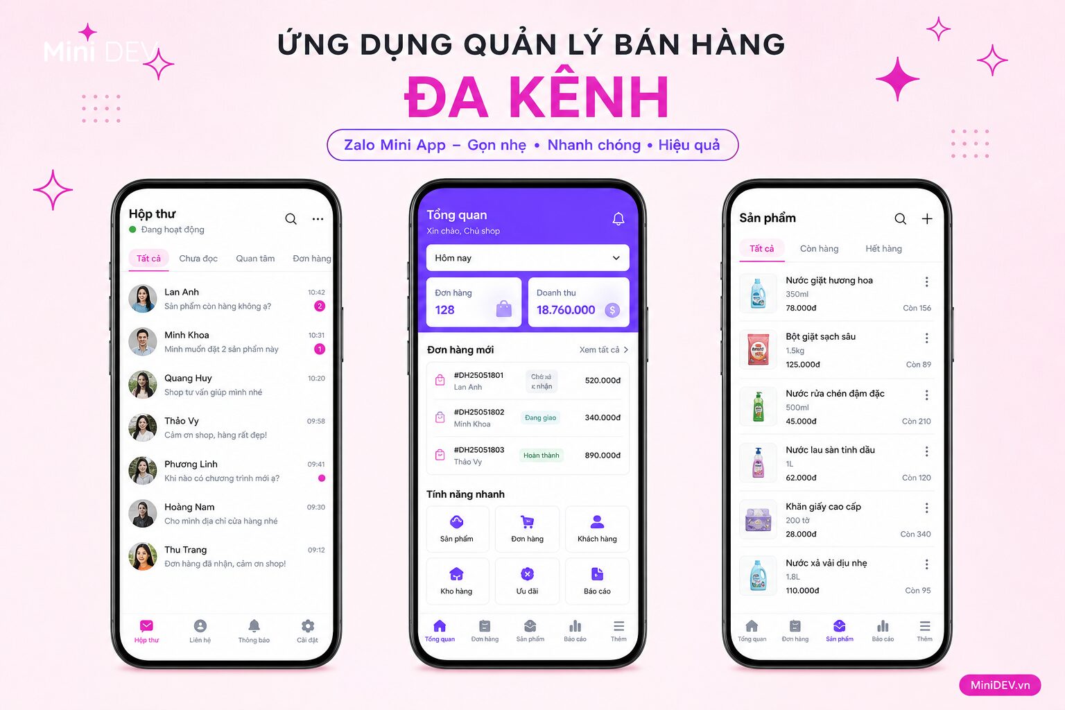 Ứng dụng quản lý bán hàng đa kênh cho doanh nghiệp