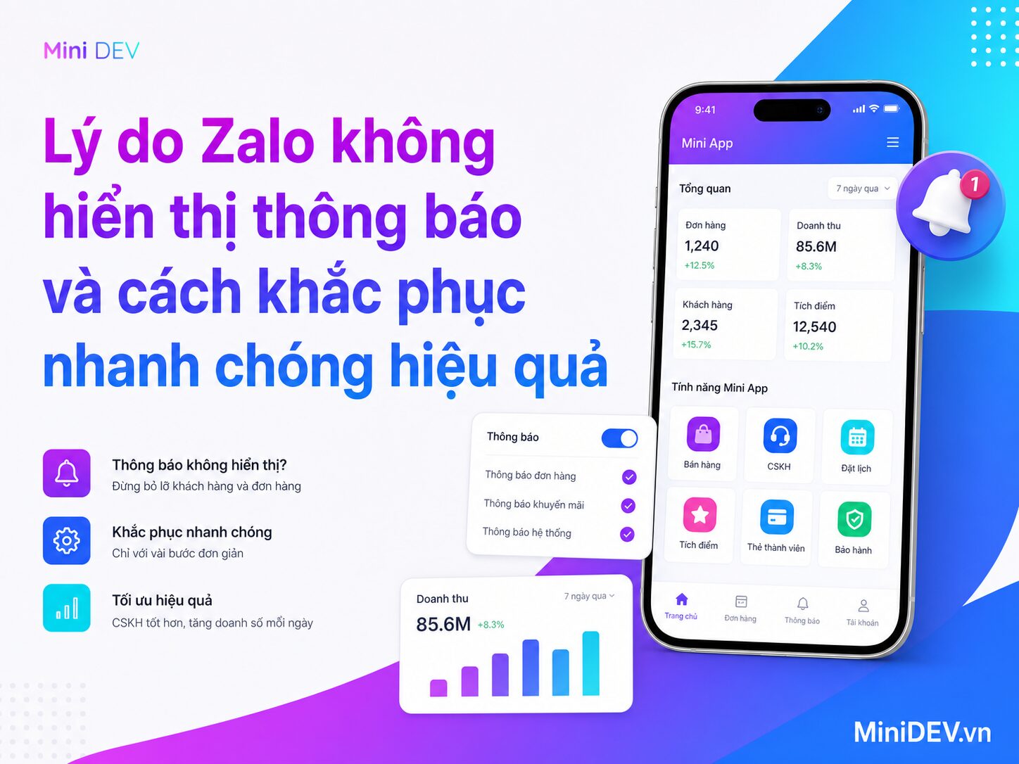 vi sao zalo khong hien thong bao huong khac nhanh chong
