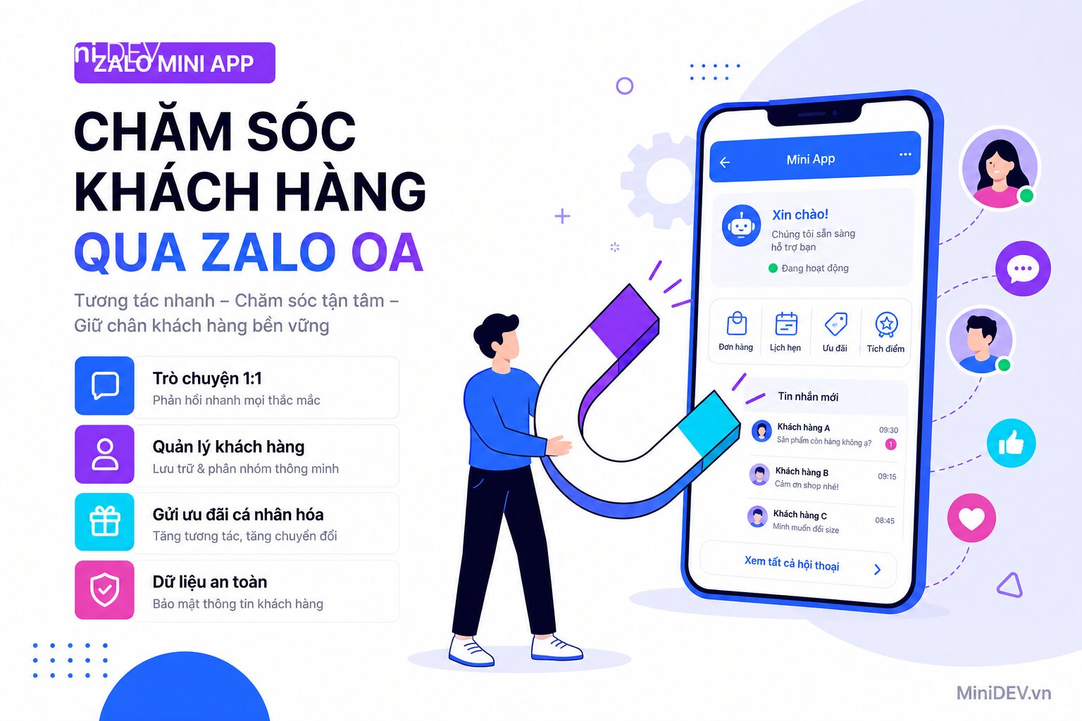 Xây dựng nội dung tương tác trên Zalo OA để chăm sóc khách hàng