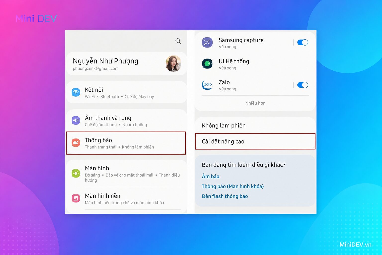 Xem tin nhắn Zalo đã thu hồi trên Samsung