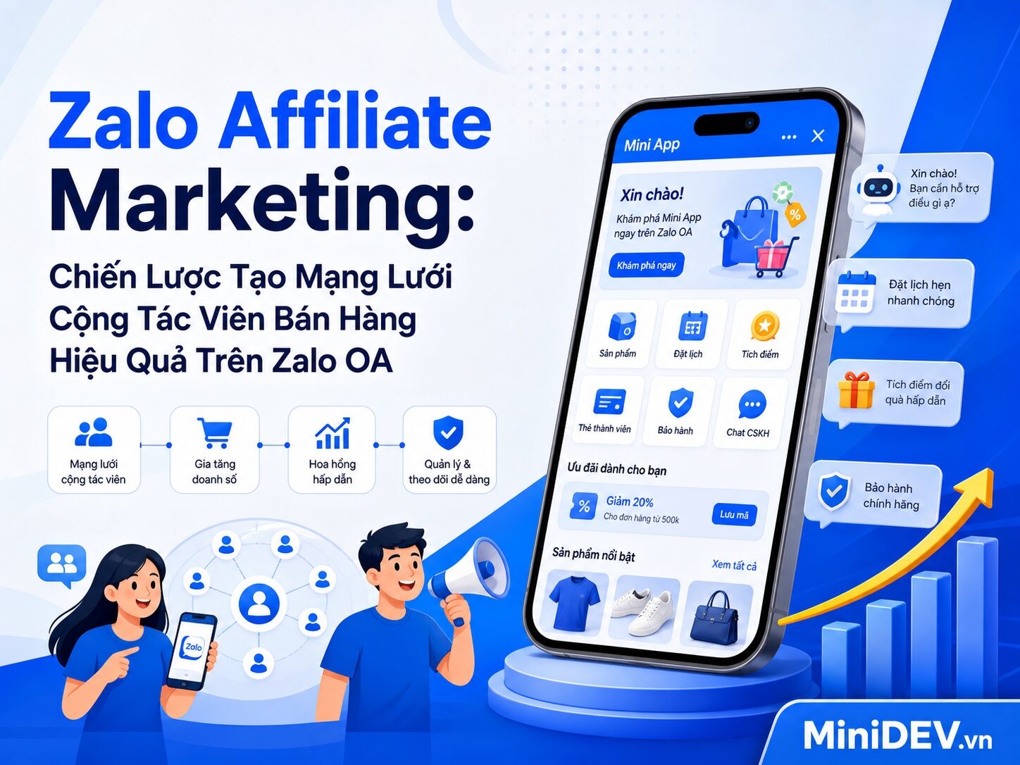 zalo affiliate marketing xay dung he thong cong tac vien ban hang tren zalo oa