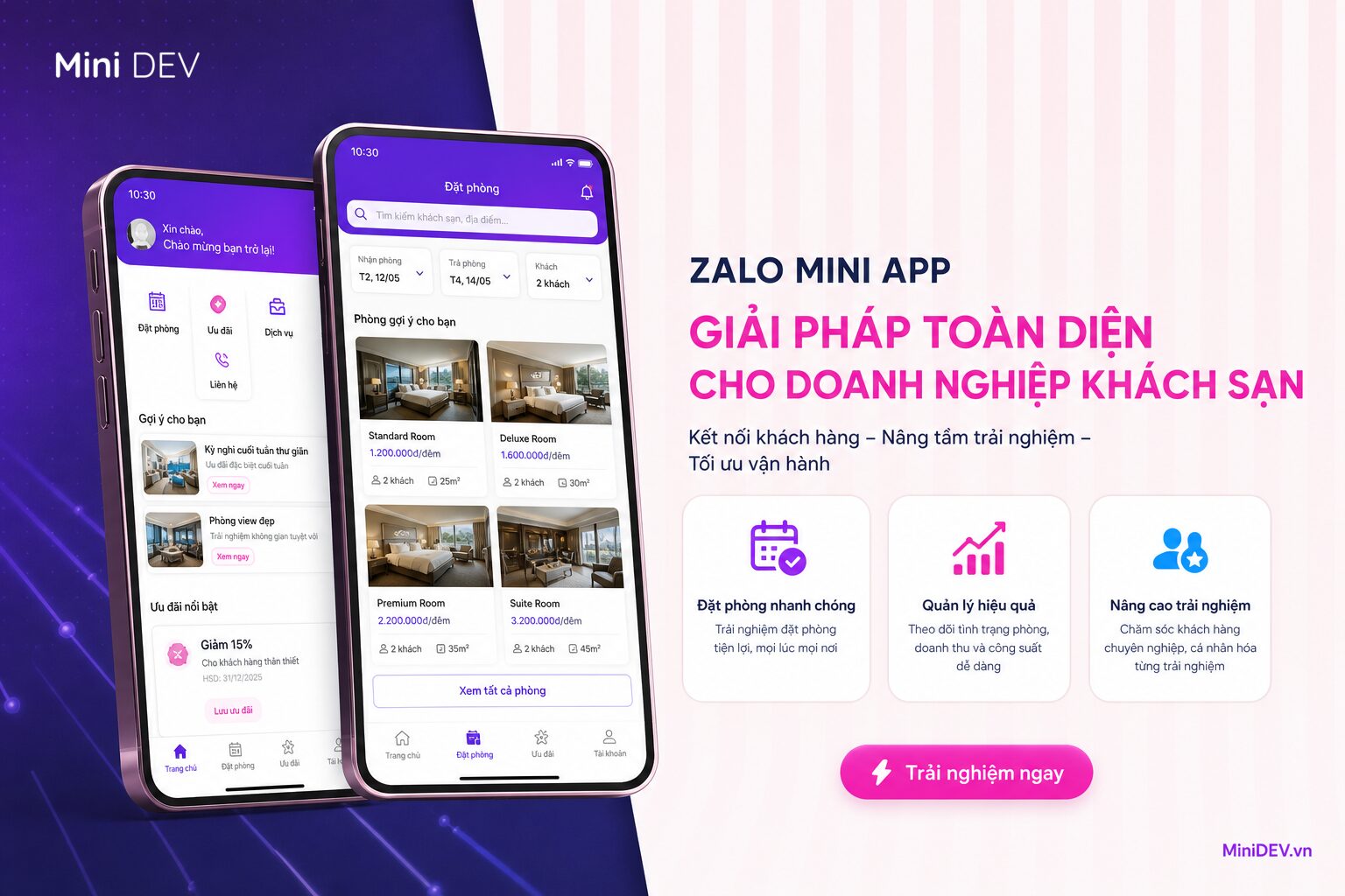 Zalo Mini App cho doanh nghiệp khách sạn