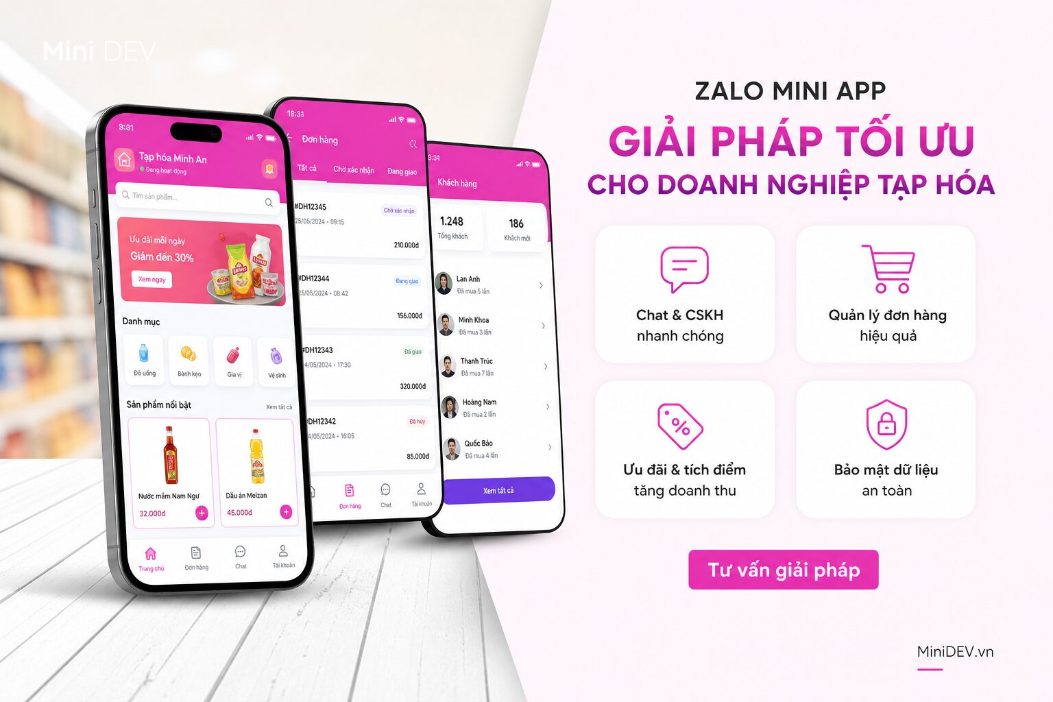 Zalo Mini App cho ngành tạp hoá và bán lẻ