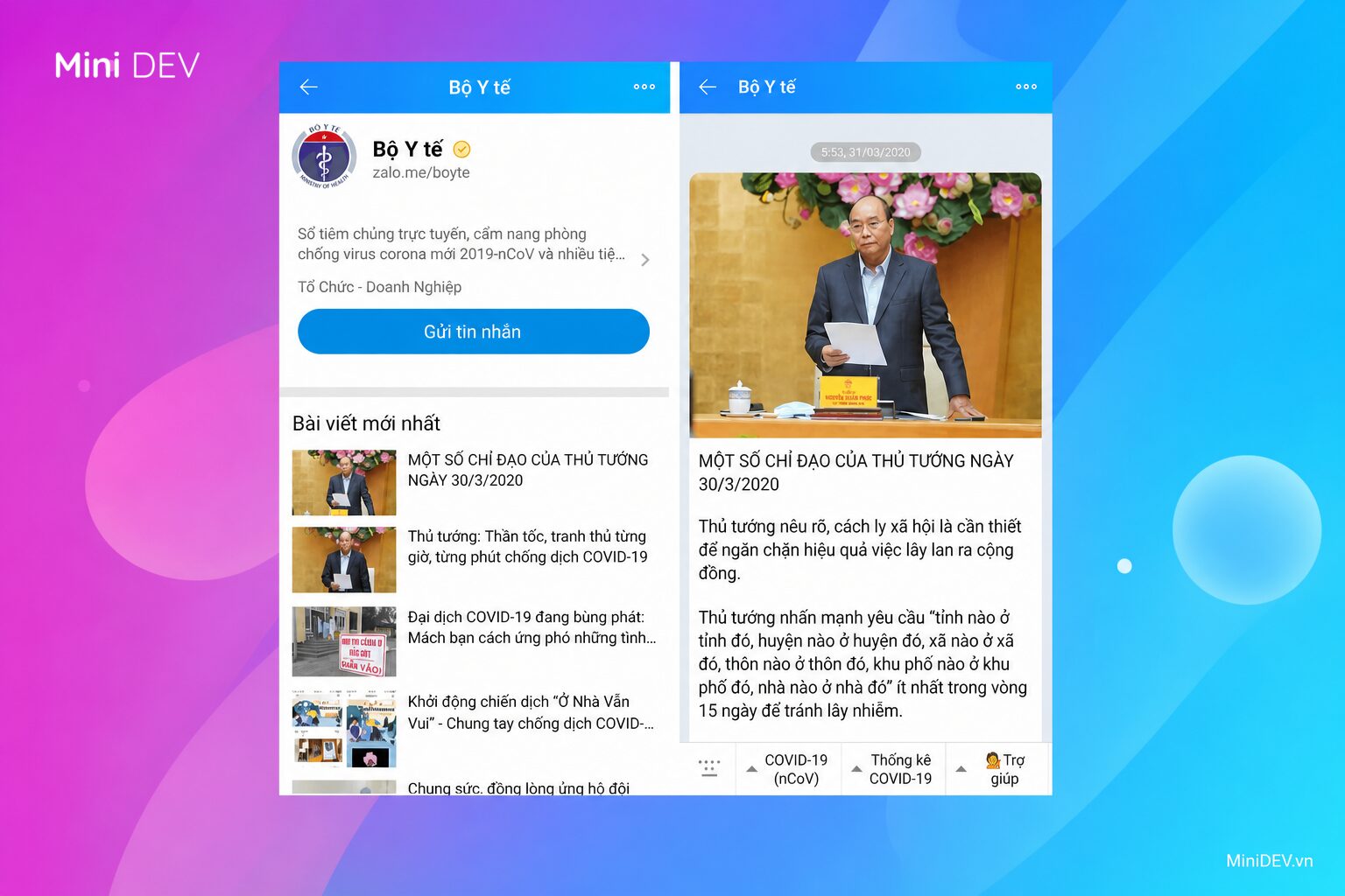 Zalo OA dành cho cơ quan nhà nước là kênh thông tin chính thức trên Zalo